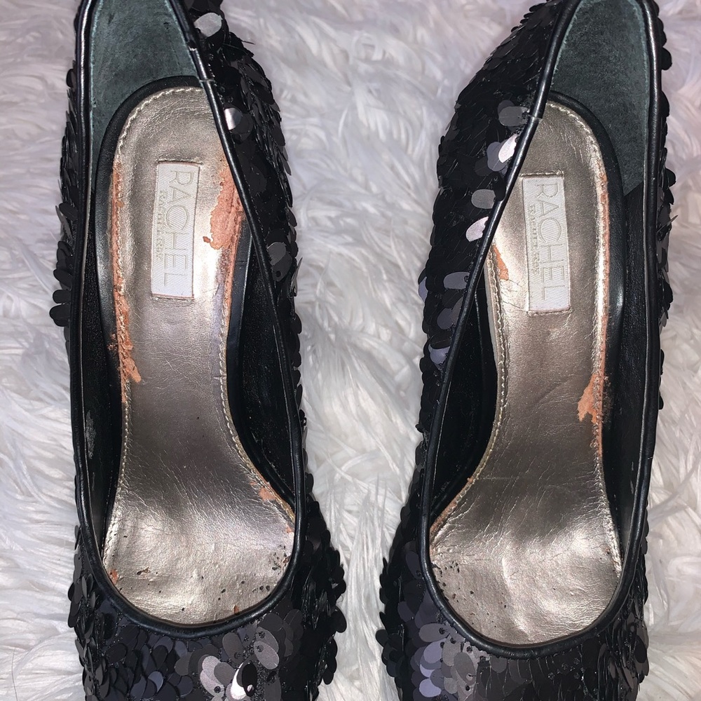 Rachel Roy Black Sequence Heels - Picture 8 of 8